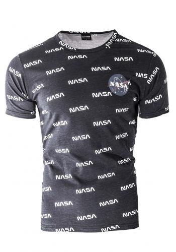 Černé pánské tričko s potiskem NASA