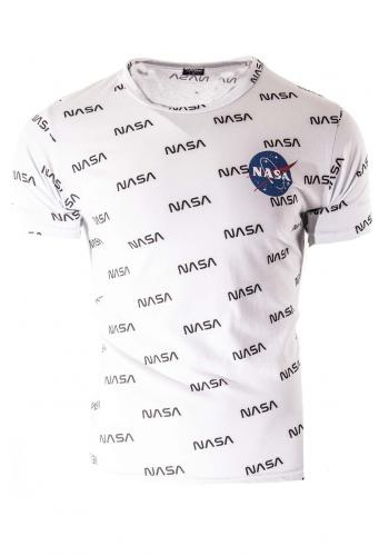 Pánské bílé tričko s potiskem NASA