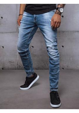 Pánské džíny s dírami v modré barvě