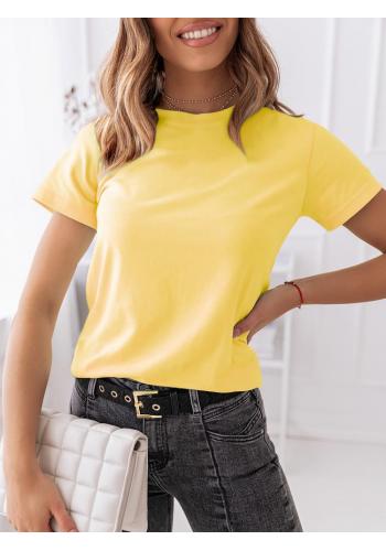 Dámské světle žluté tričko s krátkým rukávem