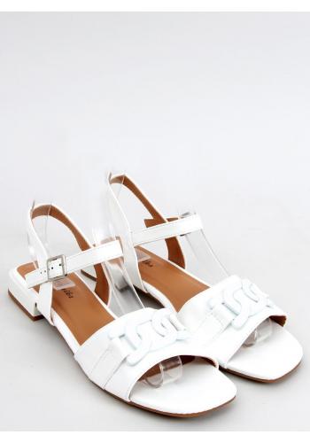 Bílé nízké sandály pro dámy