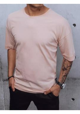 Pánská růžová trička s krátkým rukávem