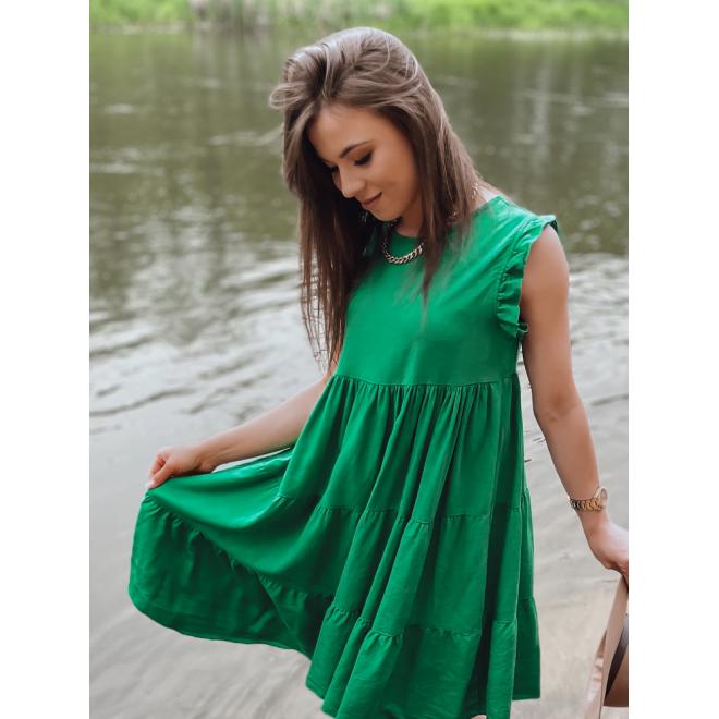 Zelené oversize šaty s volány
