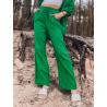 Zelené mušelínové kalhoty pro dámy