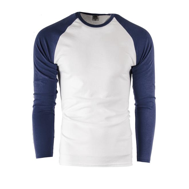 Pánské modro-bílé tričko s dlouhým rukávem