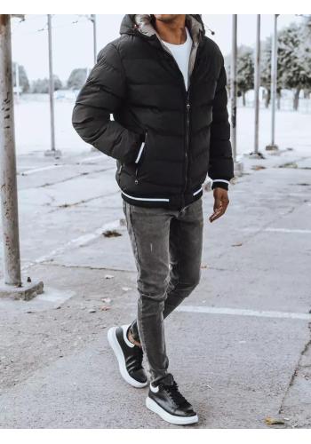 Oboustranná černá bunda na zimu