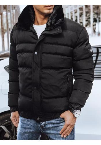 Prošívaná zimní bunda v černé barvě