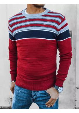 Páskavý pánský svetr v červené barvě