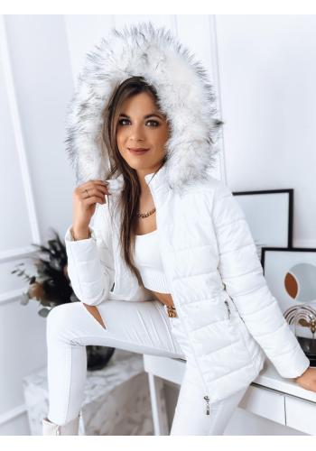 Prošívaná zimní bunda v bílé barvě