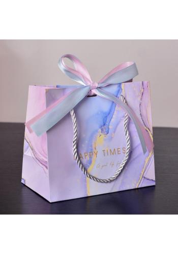 Elegantní dárková taška fialové barvy - 18x16x10 cm