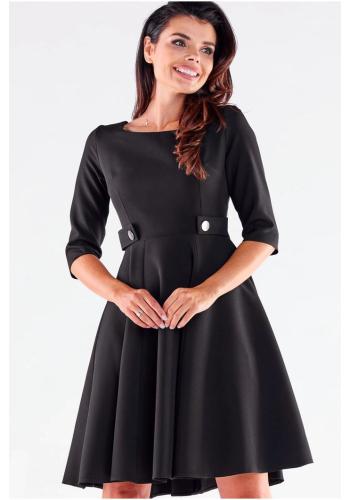 Elegantní rozšířené šaty černé barvy