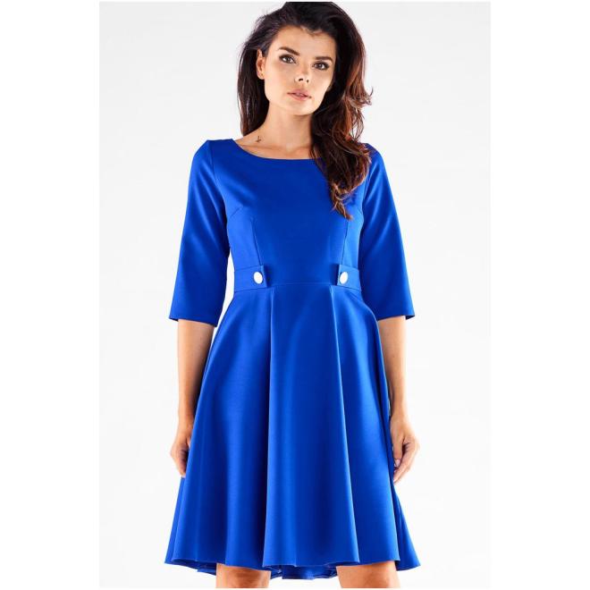 Dámské rozšířené šaty v modré barvě