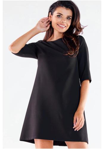 Dámské lichoběžníkové šaty černé barvy