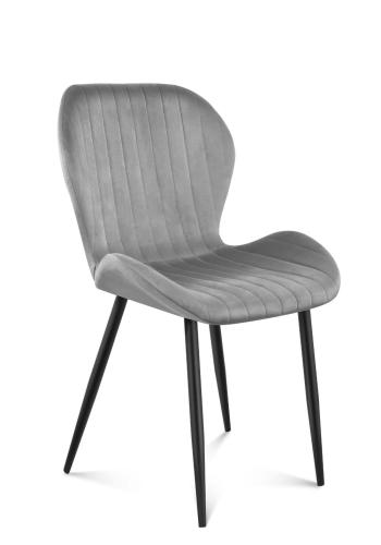 Velurová židle Mark Adler v šedé barvě