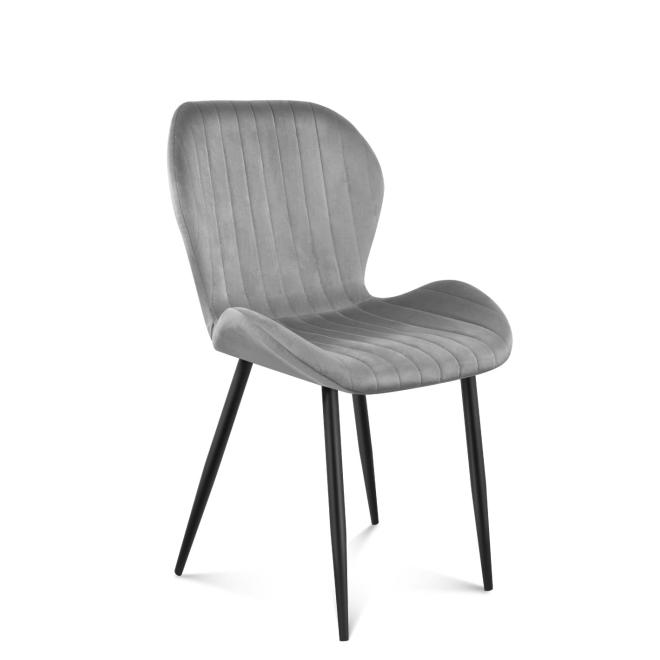 Velurová židle Mark Adler v šedé barvě