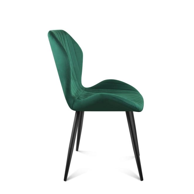 Velurová židle Mark Adler zelené barvy