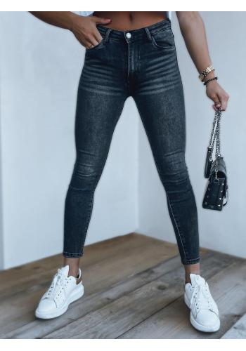 Černé úzké džíny s vysokým pasem