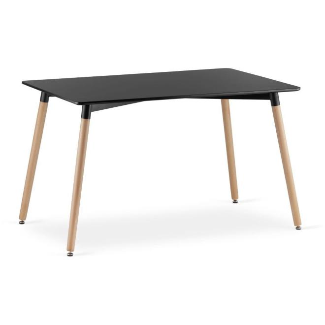 Obdélníkový dřevěný stůl 120cm x 80cm - černý