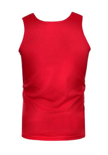 Bavlněné pánské tričko červené barvy bez rukávů