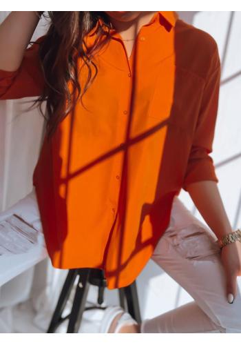 Oranžová delší košile pro dámy
