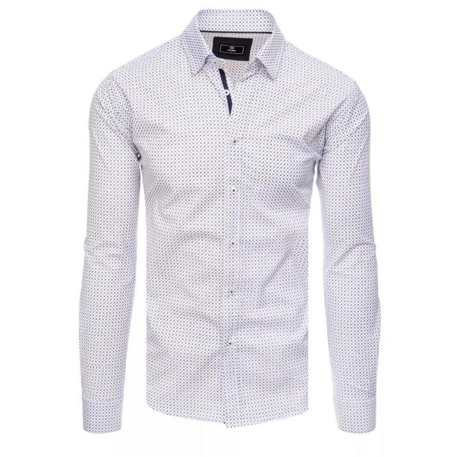 Pánská vzorovaná košile bílé barvy