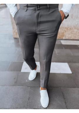 Tmavě šedé pánské chinos kalhoty