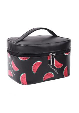 Černý kosmetický kufřík s melouny