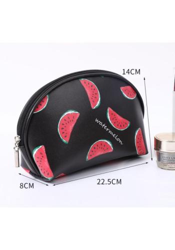 Kosmetická taška s melouny v černé barvě