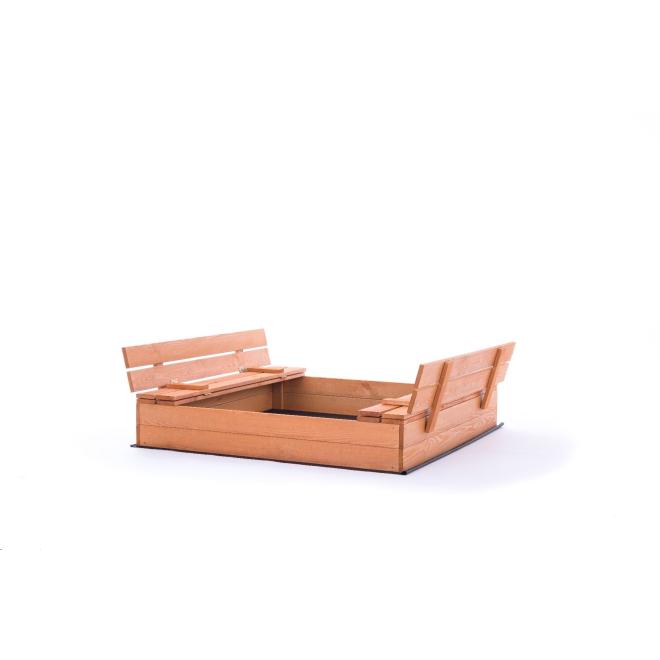 Uzavíratelné dětské pískoviště s lavičkami - 160x160 cm