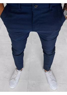 Tmavě modré pánské chinos kalhoty