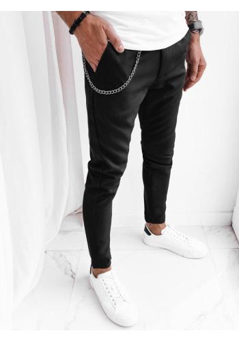 Pánské černé látkové kalhoty