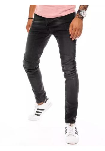 Černé pánské džíny s přetíráním
