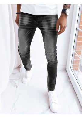 Černé pánské džíny se šňůrkou v pase