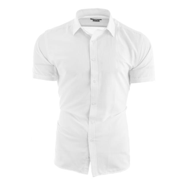 Bílá pánská košile s krátkým rukávem