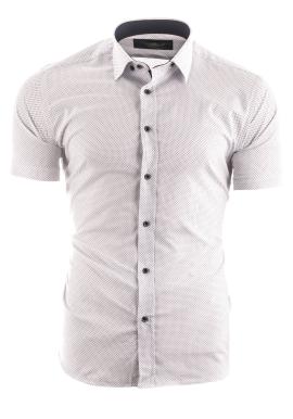 Bílá pánská košile s drobným vzorem