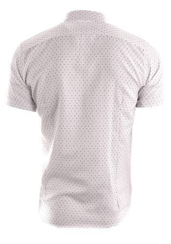 Vzorovaná bílá košile s krátkým rukávem