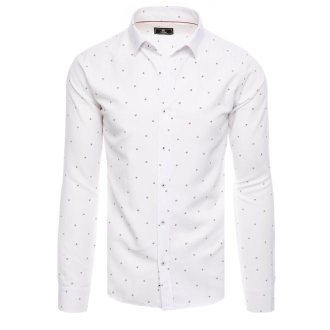 Pánská vzorovaná košile bílé barvy