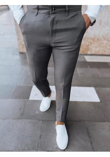 Tmavě šedé pánské chinos kalhoty ve výprodeji