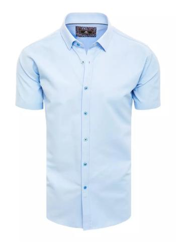 Světle modrá pánská košile s krátkým rukávem