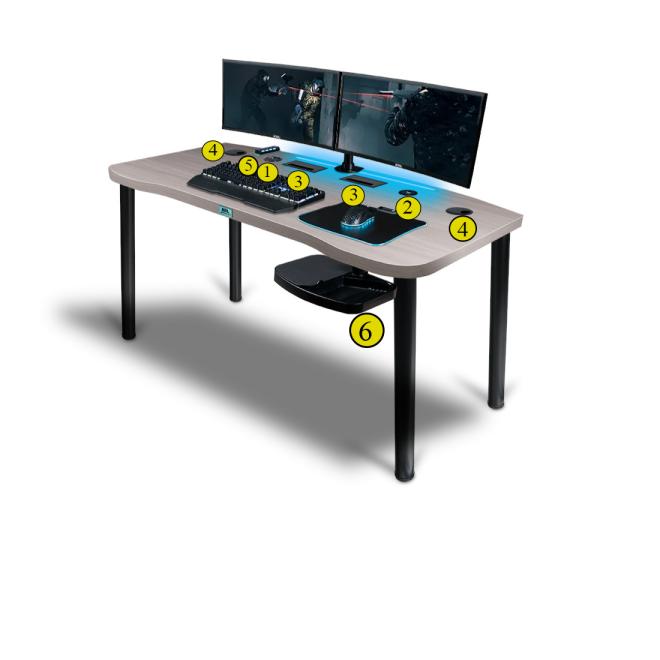 Herní stůl BLADE E36 s deskou jasan verona