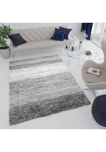 Modře - šedý shaggy koberec