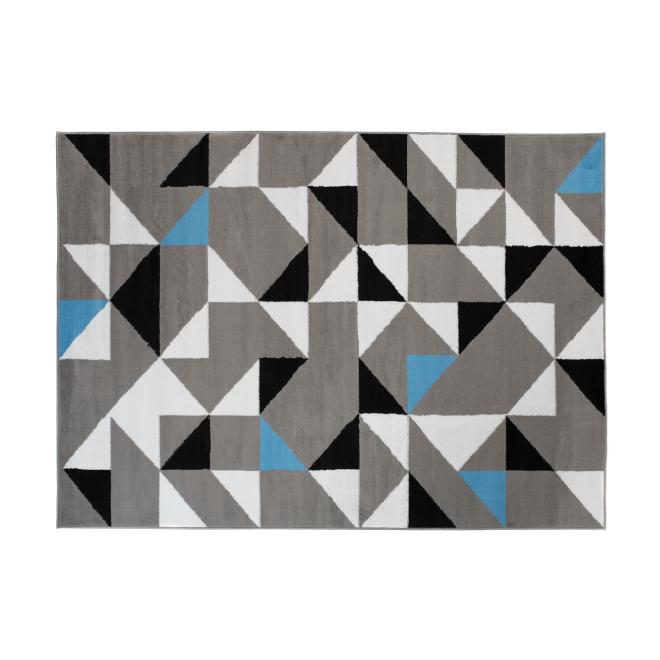 Vzorovaný moderní koberec šedé barvy