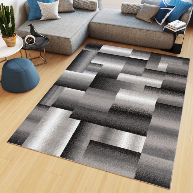 Vzorovaný koberec v šedé barvě