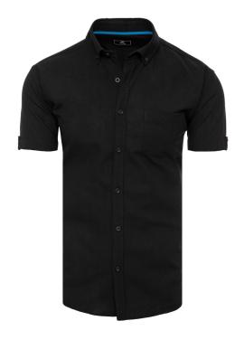 Černá pánská košile s krátkým rukávem