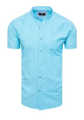 Světle modrá pánská košile se stojáčkem