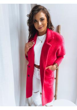 Růžový dámský kabát alpaka