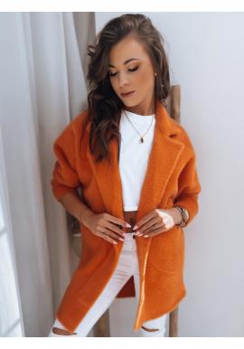 Oranžový dámský kabát alpaka