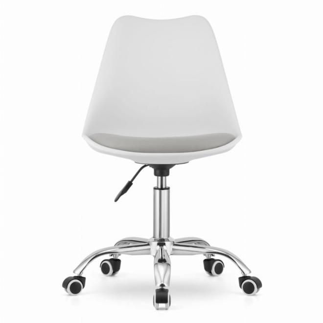 Bílo - šedá otočná židle