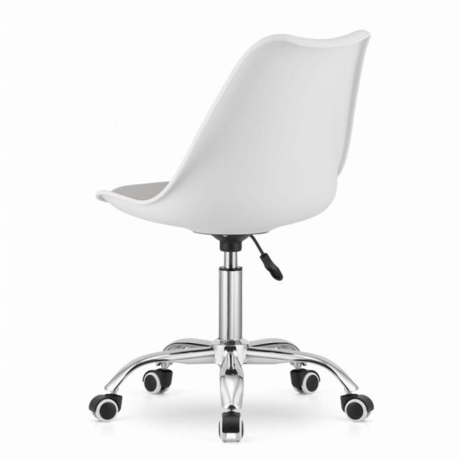 Bílo - šedá otočná židle
