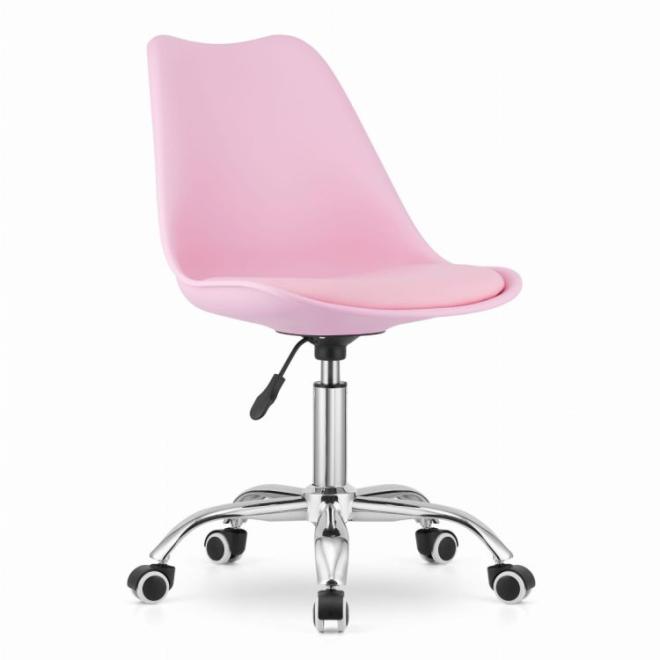 Otočná židle v růžové barvě
